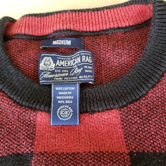 American Rag - 100% Cotton Buffalo Plaid Sweater - SO COZY - Sz M - Picture 6 of 10